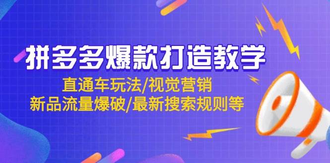 拼多多爆款打造出课堂教学：淘宝直通车游戏玩法/视觉设计/新产品总流量工程爆破/全新搜索规则等-创业资源网