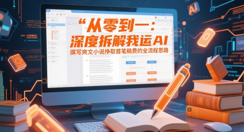 从零到一：深层拆卸我应用AI编写爽文小说赚取首单稿酬等各个环节构思-创业资源网