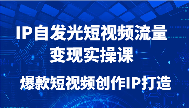 IP内发光自媒体流量转现实操课，爆款短视频写作IP打造出-创业资源网