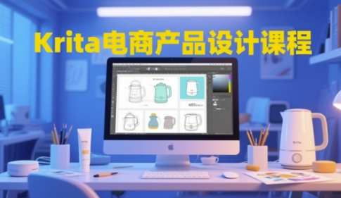 Krita电商产品设计课程内容，把握从工具的使用到艺术创意落地全链路设计水平-创业资源网