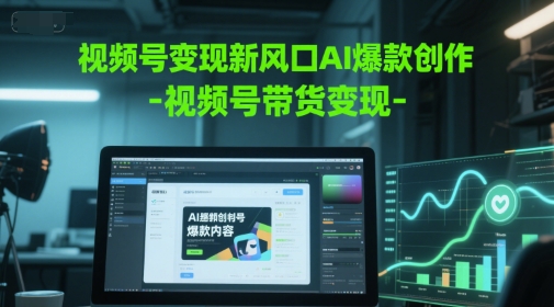 视频号变现新蓝海AI爆品写作-视频号带货转现-创业资源网