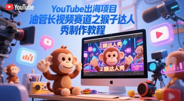 YouTube出海项目，油管长视频赛道之猴子达人秀制作教程-创业资源网