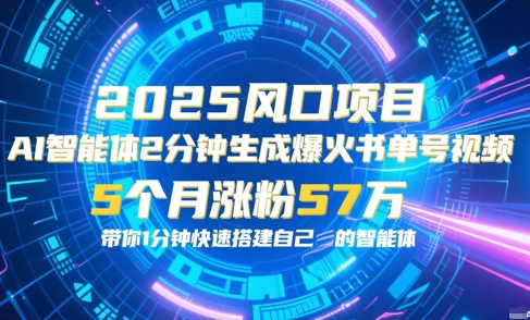 AI智能体2分钟一键生成爆火书单号原创视频，5个月涨粉57w，带你零代码1分钟搭建智能体-创业资源网