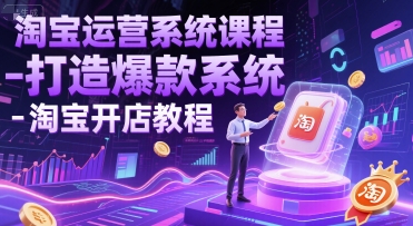 淘宝运营系统课程-打造爆款系统-淘宝开店教程-创业资源网