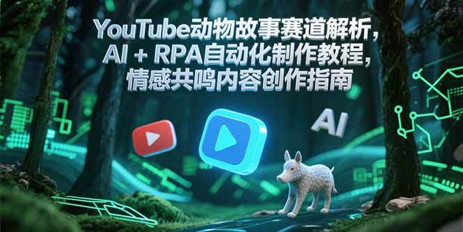 YouTube动物故事赛道解析，AI+RPA自动化制作教程，情感共鸣内容创作指南-创业资源网