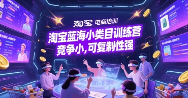 淘宝蓝海小类目训练营， 竞争小，可复制性强-创业资源网
