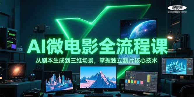 AI微电影全流程课，从剧本生成到三维场景，掌握独立制片核心技术-创业资源网