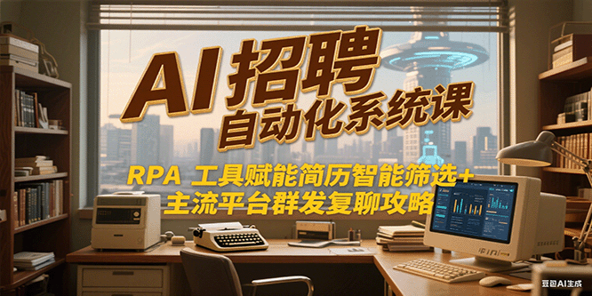 AI招聘自动化系统课，RPA工具赋能简历智能筛选+主流平台群发复聊全攻略-创业资源网