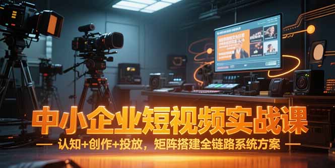 中小企业短视频实战课，认知+创作+投放，矩阵搭建全链路系统方案-创业资源网