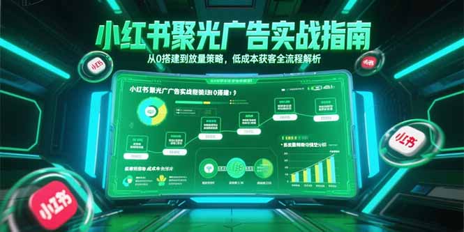 小红书聚光广告实战指南，从0搭建到放量策略，低成本获客全流程解析-创业资源网