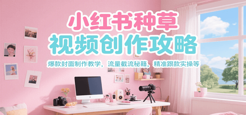 小红书种草视频创作攻略，爆款封面制作教学 ，流量截流秘籍 ，精准跟款实操等-创业资源网