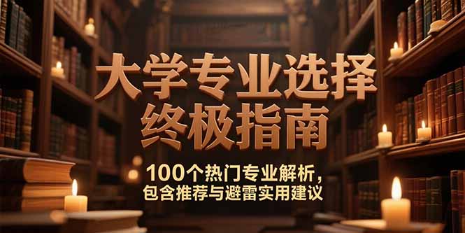 付费文：大学专业选择终极指南,100个热门专业解析,包含推荐与避雷实用建议-创业资源网