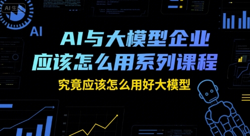 AI与大模型企业应该怎么用系列课程，究竟应该怎么用好大模型-创业资源网