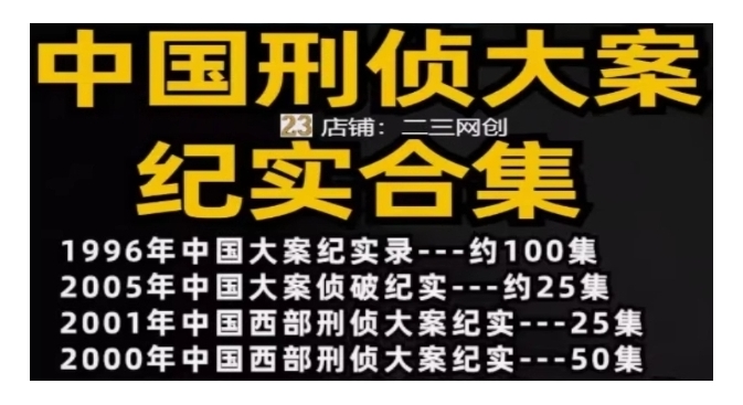 大案纪实中国西部案件刑侦破案纪录片抖音短视频虚拟素材-创业资源网