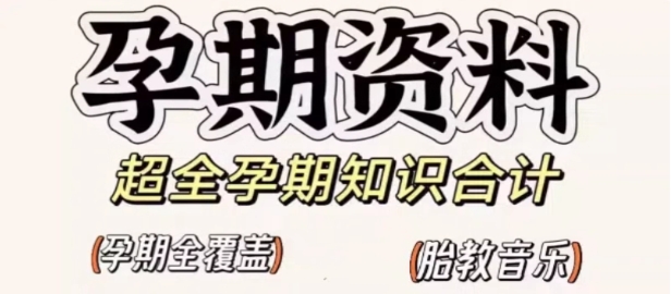 备孕孕期全攻略教程顺产宝典胎教音乐食谱营养护肤运动课电子资料-创业资源网