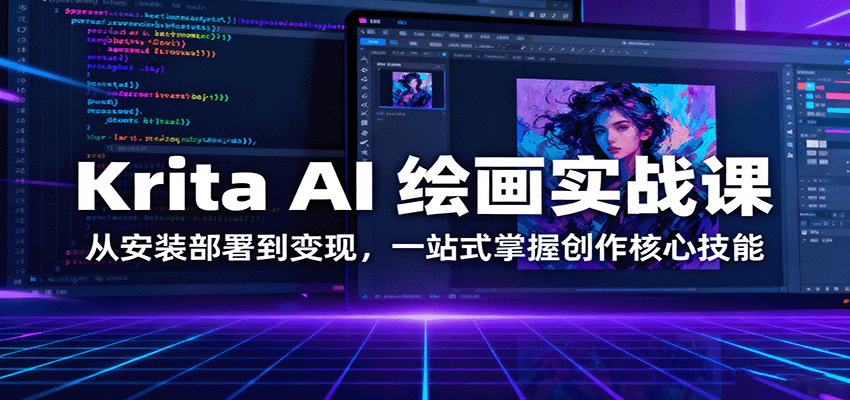 Krita AI 绘画实战课：从安装部署到变现，一站式掌握创作核心技能-创业资源网