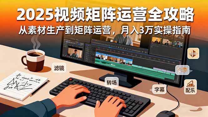 （16333期）2025短视频矩阵运营全攻略：从素材生产到矩阵运营，月入3万实操指南-创业资源网