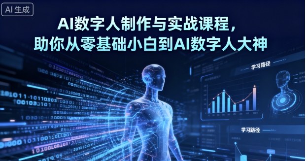 AI数字人制作与实战课程，助你从零基础小白到AI数字人大神-创业资源网