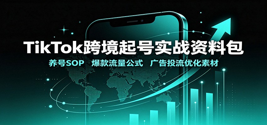 TikTok跨境起号实战资料包：养号SOP，爆款流量公式，广告投流优化素材-创业资源网