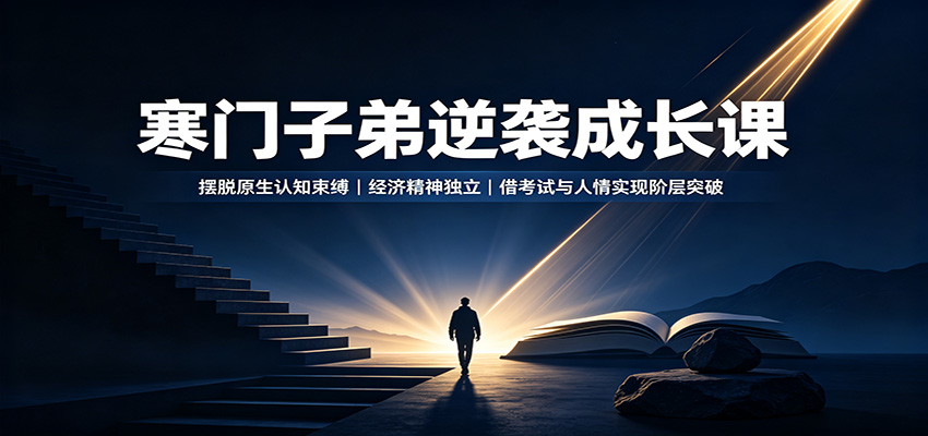 寒门子弟逆袭成长课：摆脱原生认知束缚，经济精神独立，借考试与人情实现阶层突破-创业资源网