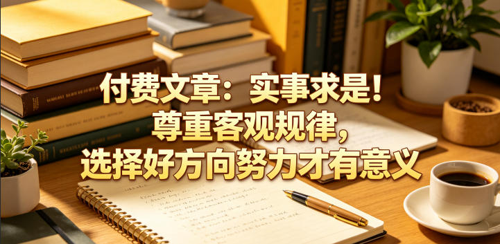 付费文章：实事求是！尊重客观规律，选择好方向努力才有意义-创业资源网