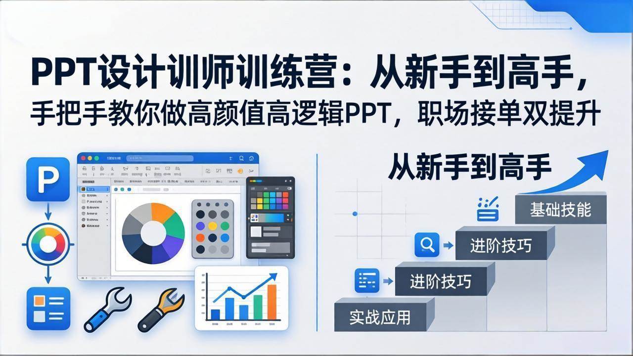 （17886期）PPT设计训师训练营：从新手到高手，手把手教你做高颜值高逻辑PPT，职场接单双提升-创业资源网