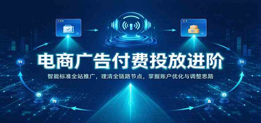 电商广告付费投放进阶：智能标准全站推广，理清全链路节点，掌握账户优化与调整思路-创业资源网
