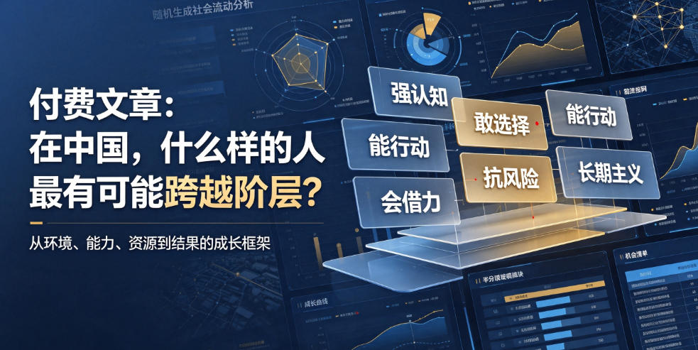 付费文章：在中国，什么样的人最有可能跨越阶层？-创业资源网