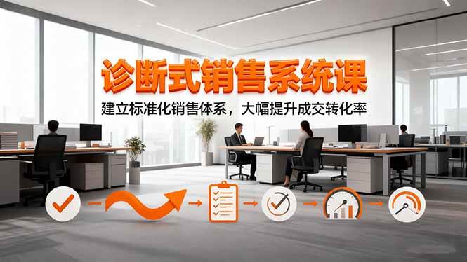 （16435期）诊断式销售系统课，建立标准化销售体系，大幅提升成交转化率-创业资源网
