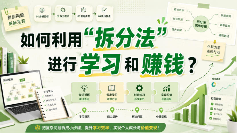 付费文章：如何利用“拆分法”进行学习和賺钱？-创业资源网