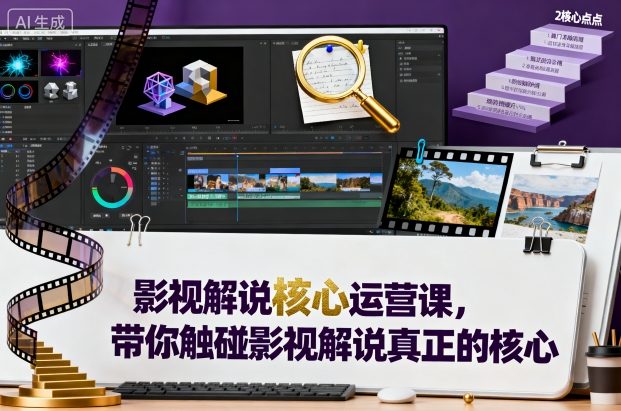 影视解说核心运营课，带你触碰影视解说真正的核心-创业资源网