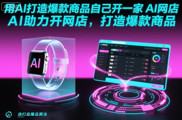 用AI打造爆款商品自己开一家AI网店，AI助力开网店，打造爆款商品-创业资源网