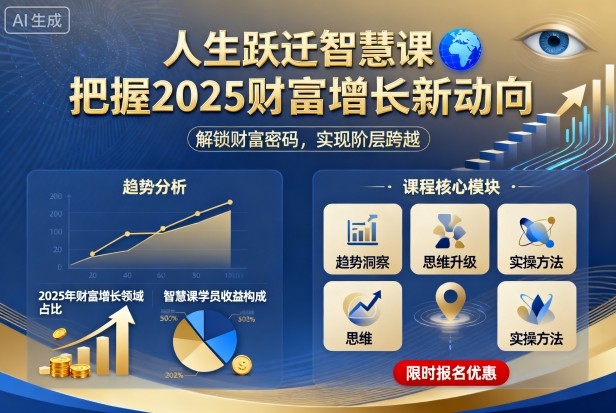 人生跃迁智慧课，把据2025财富增长新动向-创业资源网