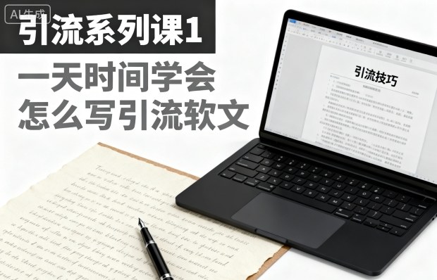 引流系列课1，一天时间学会怎么写引流软文-创业资源网