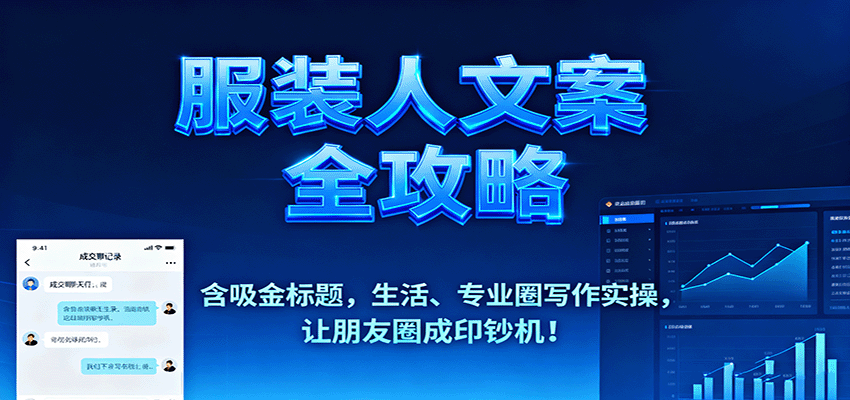 服装人文案全攻略，含吸金标题，生活、专业圈写作实操，让朋友圈成印钞机！-创业资源网