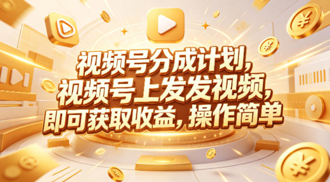 视频号分成计划，599元众筹的Red团队课程，视频号上发发视频，即可获取收益，操作简单-创业资源网