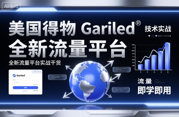 美国得物Gariled技术实战，全新流量平台实战干货，即学即用-创业资源网