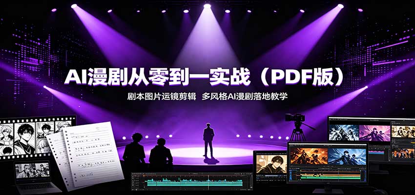 AI漫剧从零到一实战（PDF版）：剧本图片运镜剪辑，多风格AI漫剧落地教学-创业资源网
