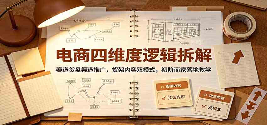 电商四维度逻辑拆解：赛道货盘渠道推广，货架内容双模式，初阶商家落地教学-创业资源网
