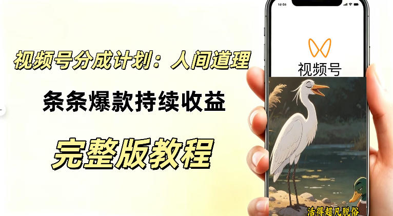 视频号新玩法之AI动漫画风励志视频，不用会画画、不用拍摄，持续化收益，详细拆解-创业资源网