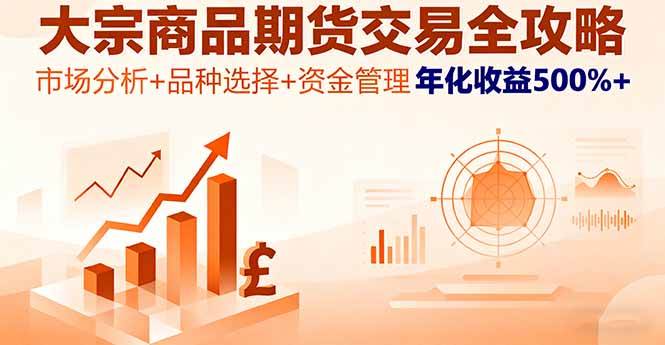 （16083期）大宗商品期货交易全攻略，市场分析+品种选择+资金管理，年化收益500%+-创业资源网