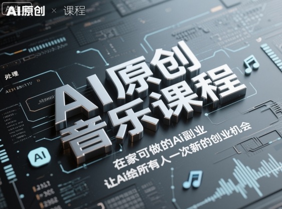 AI原创音乐课程，在家可做的Ai副业，让Ai给所有人一次新的创业机会-创业资源网