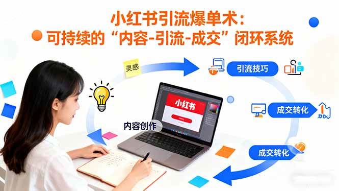 （16362期）小红书引流爆单术：构建一套低成本 可持续的“内容-引流-成交”闭环系统-创业资源网
