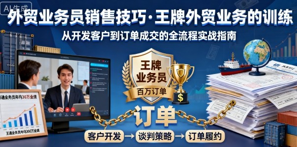 外贸业务员销售技巧，王牌外贸业务的训练-创业资源网