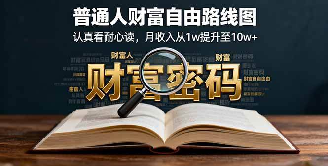 （16161期）某付费文：普通人财富自由路线图，认真看耐心读，月收入从1w提升至10w+-创业资源网