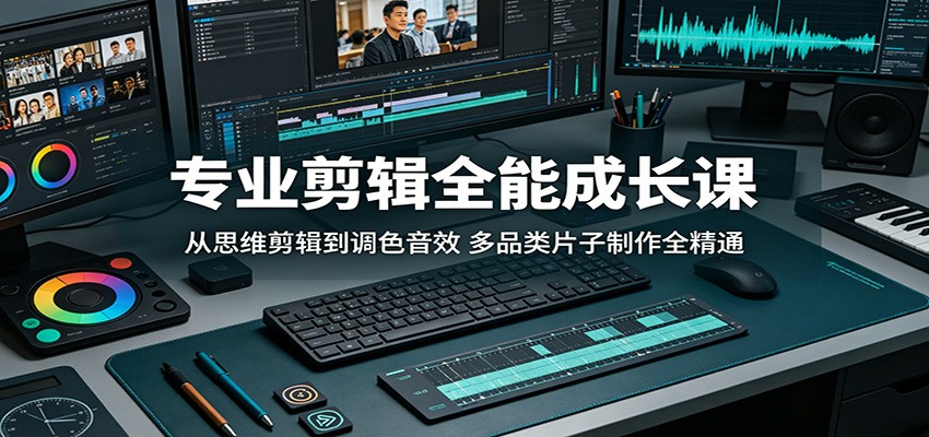 专业剪辑全能成长课：从思维剪辑到调色音效，多品类片子制作全精通-创业资源网