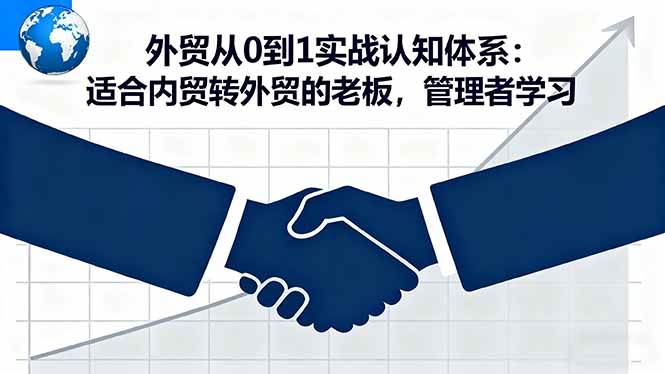（16297期）外贸从0到1实战认知体系：适合内贸转外贸的老板，管理者学习-创业资源网