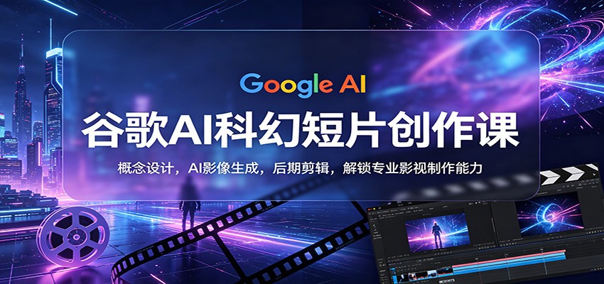 谷歌AI科幻短片创作课：概念设计，AI影像生成，后期剪辑，解锁专业影视制作能力-创业资源网