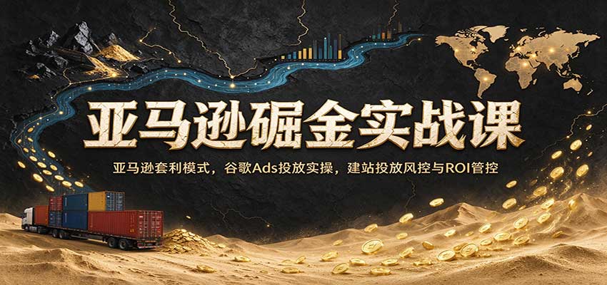 亚马逊掘金实战课：亚马逊套利模式，谷歌Ads投放实操，建站投放风控与ROI管控-创业资源网