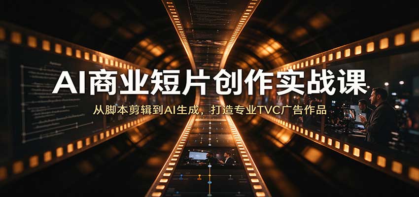 AI商业短片创作实战课：从脚本剪辑到AI生成，打造专业TVC广告作品-创业资源网